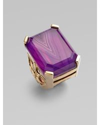Stephen Dweck | Metallic Royal Crystal Accented Agate Quartz Cocktail Ring | Lyst