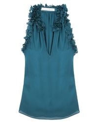 Graham & Spencer | Blue Petal Georgette Top | Lyst