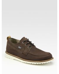 Lacoste | Brown Leather Dress Shoe for Men | Lyst