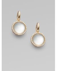Roberto Coin | White Mother Of Pearl, Diamond & 18k Rose Gold Earrings | Lyst