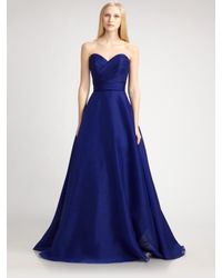 THEIA | Blue Silk Organza Ball Gown | Lyst