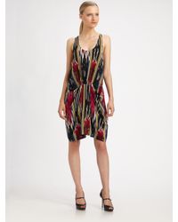 Thakoon | Multicolor Silk Drape Front Dress | Lyst