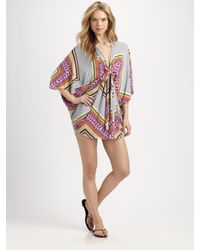 Mara Hoffman | White Mini Poncho Dress | Lyst