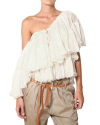 Mes Demoiselles | White Layared Gauze Off The Shoulder Top | Lyst