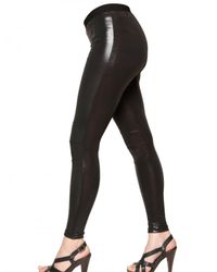 Balmain | Black Latex Leggings | Lyst