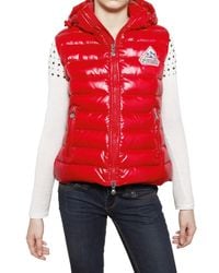 Pyrenex | Red Laque Nylon Sleeveless Down Jacket | Lyst