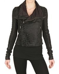 Rick Owens | Black Blistered Biker Nappa Leather Jacket | Lyst