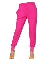 Stella McCartney | Pink Jogging Viscose Cady Trousers | Lyst
