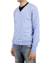 Ballantyne | Blue V-neck Cashmere Knit Sweater for Men | Lyst