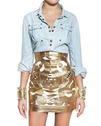 Balmain | Blue Cotton Denim Shirt | Lyst