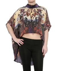 Beyond The Valley | Multicolor Printed Silk Chiffon Top | Lyst
