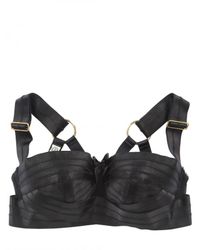 Bordelle | Black Zipped String Spandex Bra | Lyst