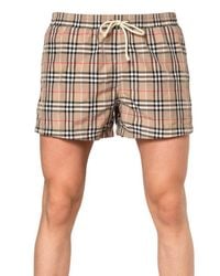 Burberry Brit | Natural Checked Cotton Shorts for Men | Lyst