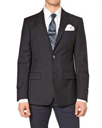 Burberry | Blue Wool Metal Button Blazer Jacket for Men | Lyst