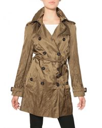 Burberry | Brown Wilmont Washed Viscose Satin Trench Coat | Lyst