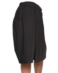 Damir Doma | Black Cotton Poplin Wrap Shorts for Men | Lyst