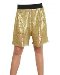 Damir Doma | Metallic Lurex Lace Shorts | Lyst
