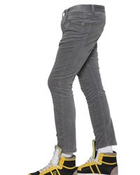 Dolce & Gabbana | Gray 17,5cm Stretch Ribbed Velvet Trousers for Men | Lyst