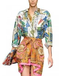 Dolce & Gabbana | Multicolor Printed Silk Twill Shirt | Lyst