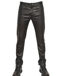 Dior Homme | Black 17,5cm Stretch Nappa Leather Jeans for Men | Lyst