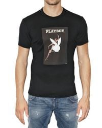 Dolce & Gabbana | Black Playboy Printed Jersey T-shirt for Men | Lyst