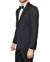 Dolce & Gabbana | Black Stretch Wool Twill Tuxedo Suit for Men | Lyst