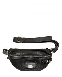 Dolce & Gabbana | Black Washed Sheep Skin Fanny Bag for Men | Lyst