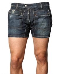 DSquared² | Blue Lightweight Denim Cargo Shorts for Men | Lyst