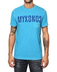 DSquared² | Blue Cotton Jersey Mykonos T-shirt for Men | Lyst
