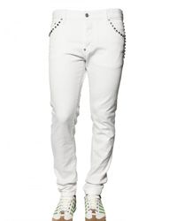 DSquared² | White 16,5cm Cool Guy Studded Denim Jeans for Men | Lyst