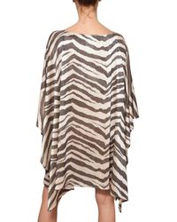 Emilio Pucci | Multicolor Zebra Print Lurex Knit Kaftan Dress | Lyst