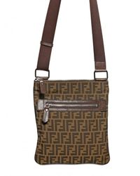 Fendi | Brown Zucca Logo Canvas Flat Bag for Men | Lyst