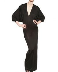 Gareth Pugh | Black Viscose Jersey Long Dress | Lyst