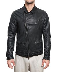 Giorgio Brato | Black Vegetable Washed Nappa Biker Leather Jac for Men | Lyst
