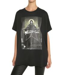 Givenchy | Black Oversize Printed Cotton Jersey T-shirt | Lyst