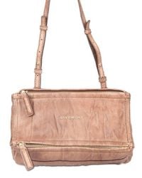 Givenchy | Brown Washed Leather Mini Pandora Shoulder Bag | Lyst