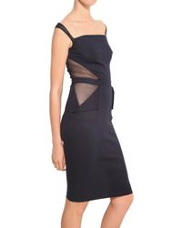Givenchy | Blue Milano Stitch & Tulle Dress | Lyst
