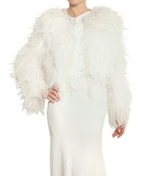 Givenchy | White Jewelled Ostrich Feather Fur Coat | Lyst