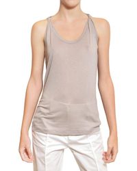 Jil Sander | Natural Viscose Silk Jersey Tank Top | Lyst