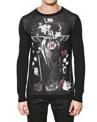 John Richmond | Black Virgin Mary Wool Knit Sweater for Men | Lyst