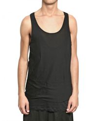 Kris Van Assche | Black Raw Cut Jersey and Rib Cotton Tank Top for Men | Lyst