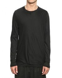 Kris Van Assche | Black Raw Cut Jersey and Ribbed Cotton T-shirt for Men | Lyst