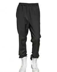 Kris Van Assche | Black Wool Twill Jogging Style Trousers for Men | Lyst