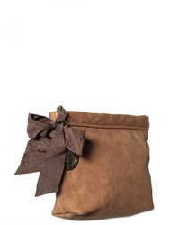 Lanvin | Brown Iguana Print Nappa Leather Clutch | Lyst