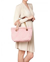 Lanvin | Pink Quilted Mini Amalia Tote | Lyst