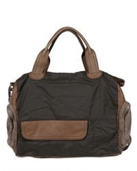 Liebeskind | Brown Suede and Nylon Shoulder Bag | Lyst