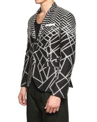 Neil Barrett | Black Abstract Chevron Cotton Jacket for Men | Lyst