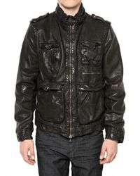 Neil Barrett | Black Bufalo Leather Jacket for Men | Lyst
