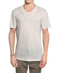Neil Barrett | White Double V-collar Jersey T-shirt for Men | Lyst