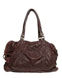 Officine Creative | Brown Washed & Distressed Leather Bag for Men | Lyst
